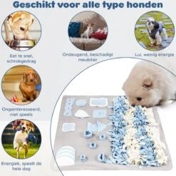 Snuffelmat Hond - Likmat Hond - Honden Speelgoed Intelligentie - Anti Schrokbak Hond - Honden Speeltjes - 100cmx100cm -Hondenspeelgoed Winkel 1200x1200 937