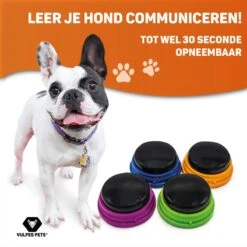 Vulpes Pets® PRO Praatknop Voor Honden Met Speelmat - Dogbuttons - Laat Uw Huisdier Spreken - Hondenspeelgoed - Honden Training - Inclusief E-Book En Speelmat -Hondenspeelgoed Winkel 1200x1200 965