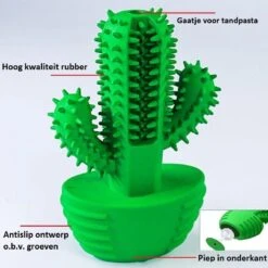 Tandenborstel + TANDPASTA Hond Melk Geur Smaak En Piep Honden Speelgoed - Cactus Dog Toy Tandverzorging Kauwbotten Hondenspeelgoed Hondenbot Kauwstaaf Tanden Puppy Hondenspeeltje Sterk Kauwspeelgoed - Dutchwide -Hondenspeelgoed Winkel 1200x1200 998