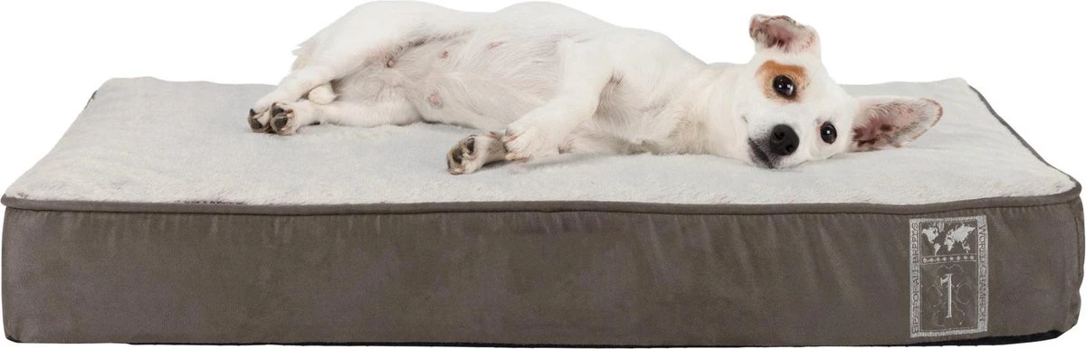 Trixie Vitaal Orthopedische Kussen Taupe/Lichtgrijs - 60 X 40 CM 3 Trixie Vitaal Orthopedische Kussen Taupe/Lichtgrijs - 60 X 40 CM