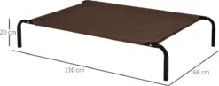 PawHut Hondenstretcher XL 110x68x19 Cm. Bruin / Grijs -Hondenspeelgoed Winkel 1200x473