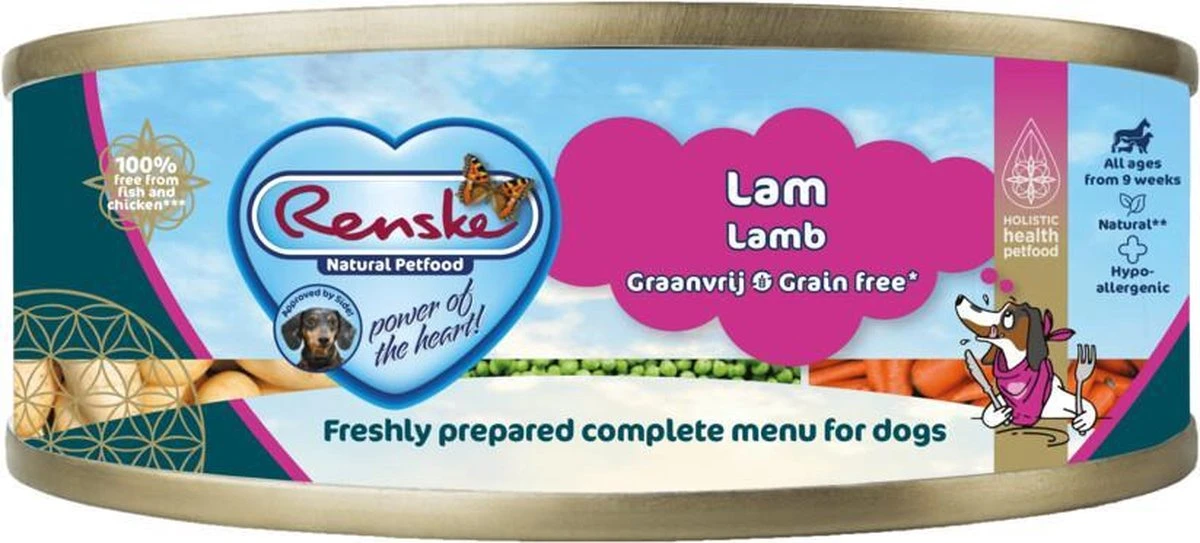 24x Renske Blik Vers Gestoomd Complete Menu Lam Graanvrij 95 Gr 3 24x Renske Blik Vers Gestoomd Complete Menu Lam Graanvrij 95 Gr