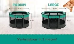 Meisterpets Opvouwbare Puppyren Rond - Extra Stevig - (Ø X H) 75 X 43 Cm - Incl. Gratis Drinkbak! -Hondenspeelgoed Winkel 1200x708 4