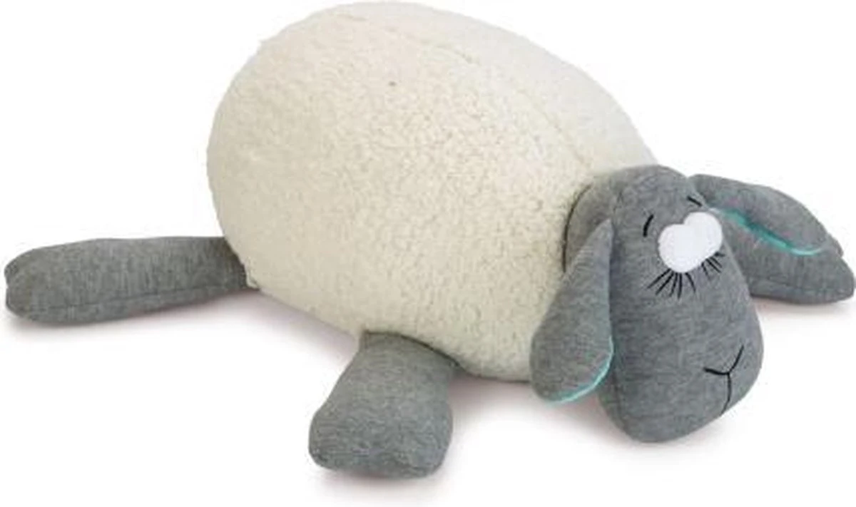 Beeztees Puppy Heartbeat - Hondenknuffel - Wit/Grijs - 35x20x14 Cm 3 Beeztees Puppy Heartbeat - Hondenknuffel - Wit/Grijs - 35x20x14 Cm