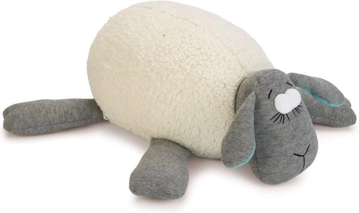 Beeztees Puppy Heartbeat - Hondenknuffel - Wit/Grijs - 35x20x14 Cm 5 Beeztees Puppy Heartbeat - Hondenknuffel - Wit/Grijs - 35x20x14 Cm - Afbeelding 3