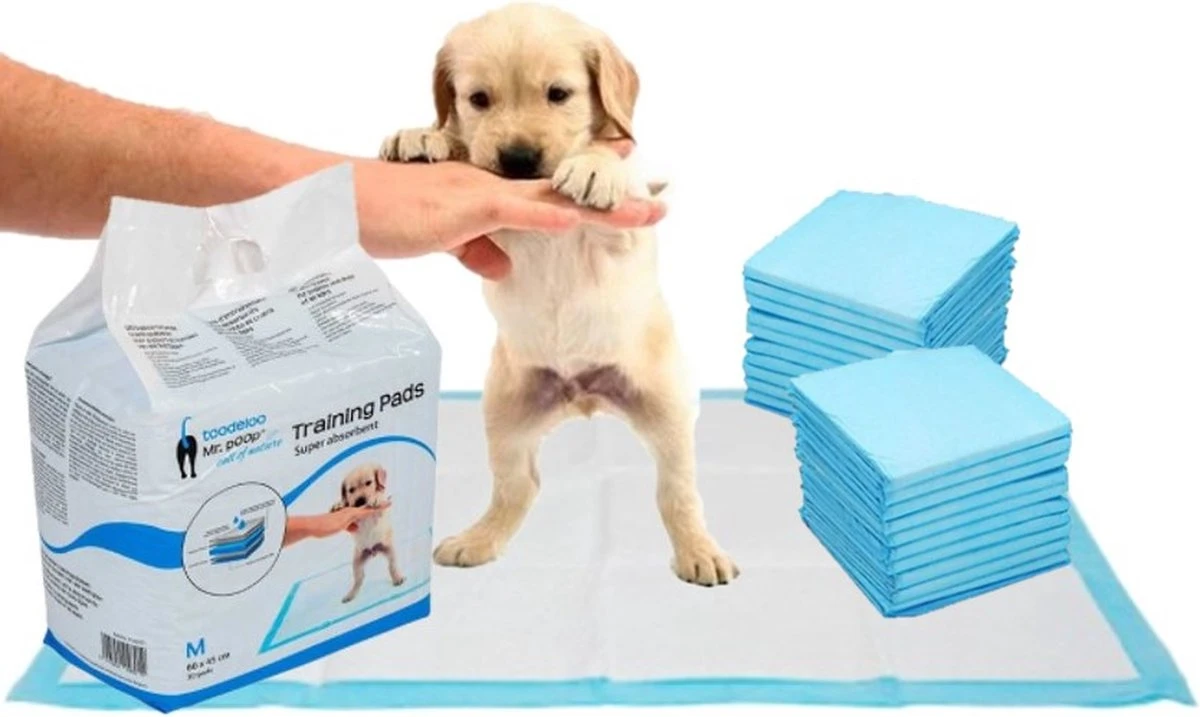 Mr. Poop Toodeloo -Puppy Pads - Training Pads - Maat S: 45 X 33cm - 30 Stuks 3 Mr. Poop Toodeloo -Puppy Pads - Training Pads - Maat S: 45 X 33cm - 30 Stuks