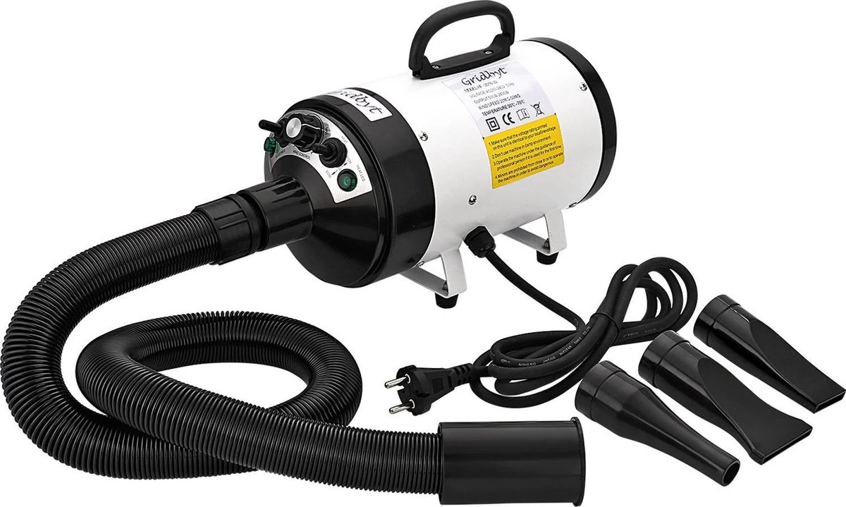 Gridbyt Professionele Hondenföhn – Waterblazer Voor Honden – Voor Een Mooie Vacht – Wit 3 Gridbyt Professionele Hondenföhn – Waterblazer Voor Honden – Voor Een Mooie Vacht – Wit