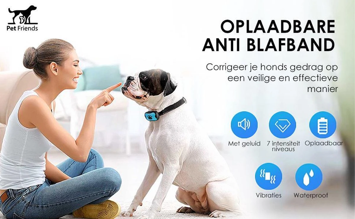 PetFriends Anti Blafband Zonder Schok - Gratis Hondenfluit - USB Oplaadbaar - Anti Blaf Apparaat - Opvoedingshalsband - Voor Grote En Kleine Honden 11 PetFriends Anti Blafband Zonder Schok - Gratis Hondenfluit - USB Oplaadbaar - Anti Blaf Apparaat - Opvoedingshalsband - Voor Grote En Kleine Honden - Afbeelding 9