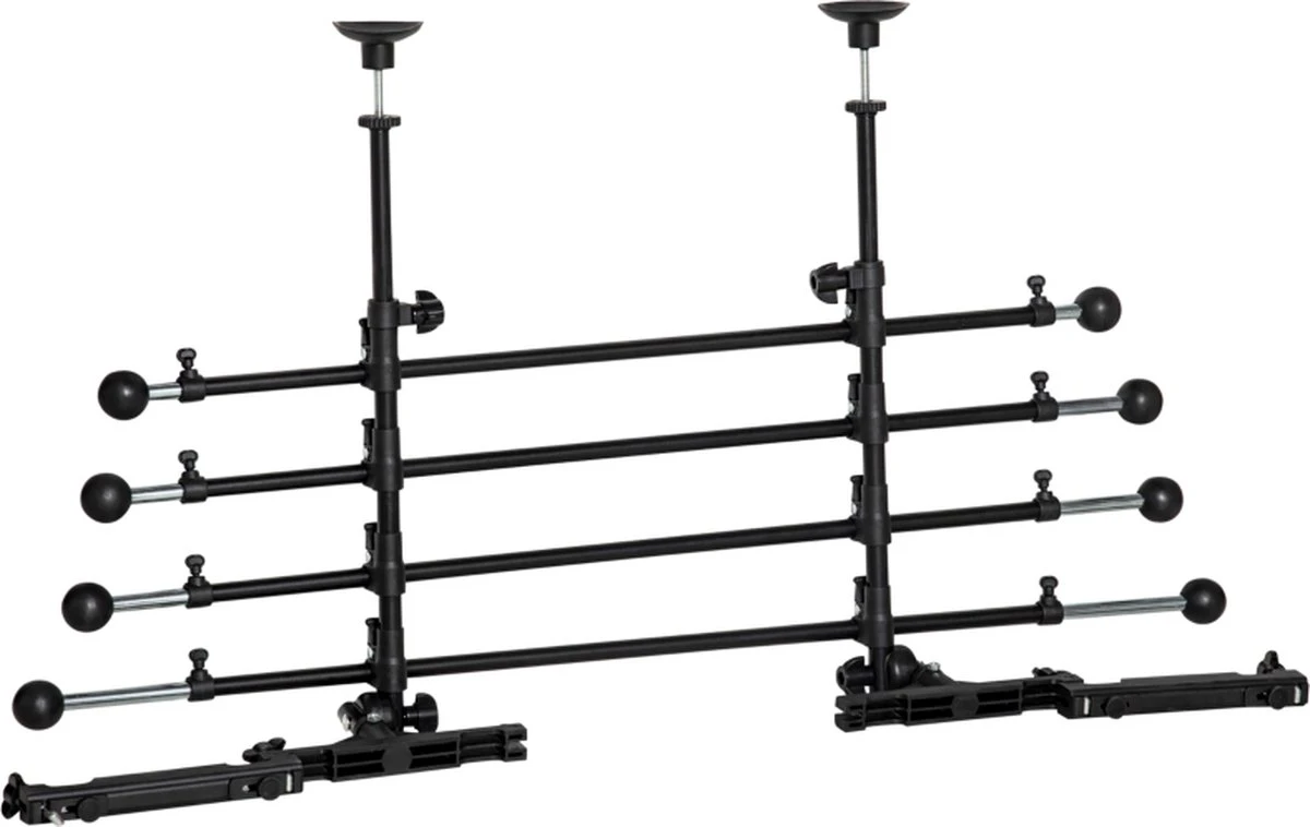 Hondenrek Auto - Hondenrek - Autorek Hond - Bagagerek - Verstelbaar - Staal - Zwart 5 Hondenrek Auto - Hondenrek - Autorek Hond - Bagagerek - Verstelbaar - Staal - Zwart - Afbeelding 3