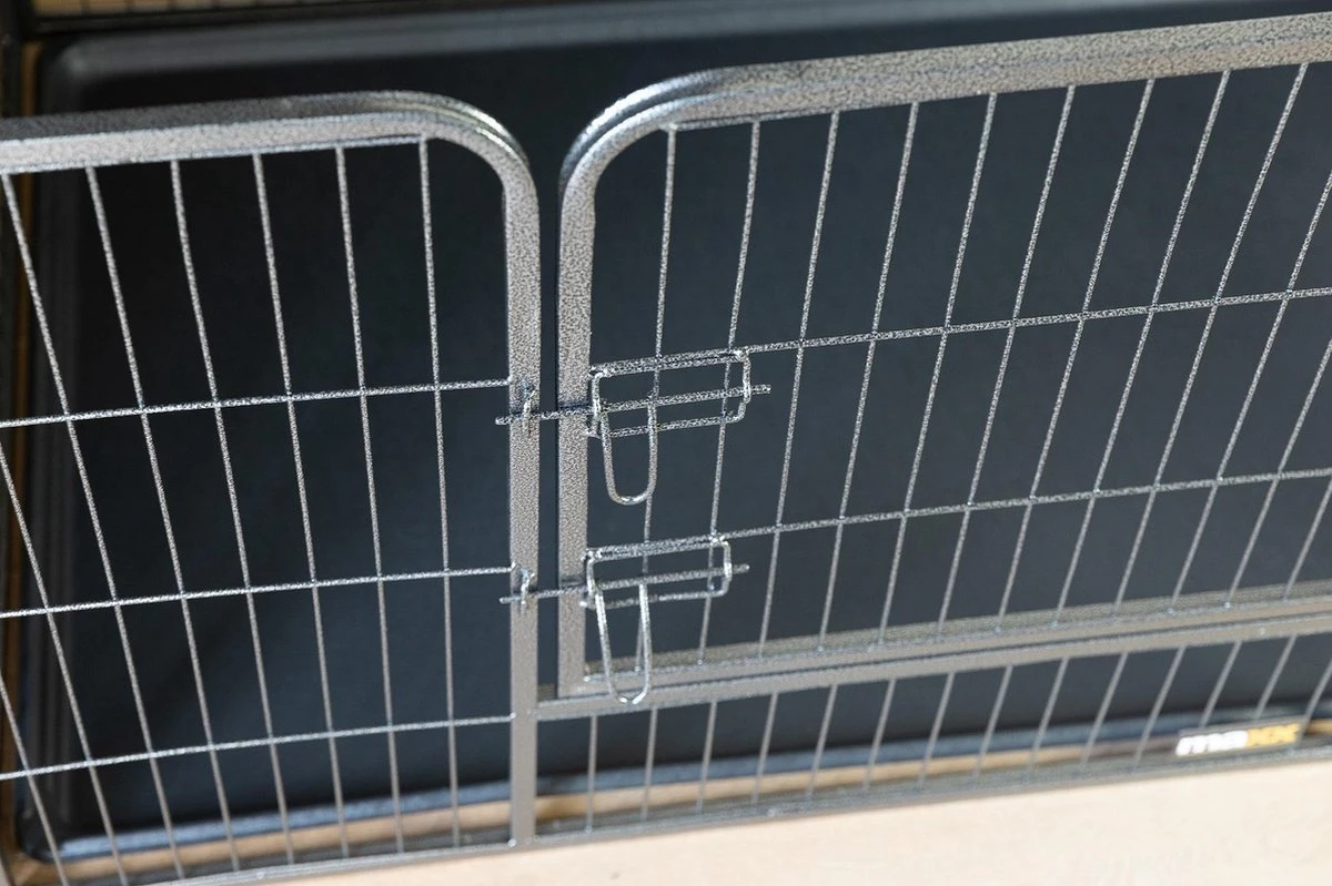 MaxxPet Puppyren - Hondenbench - Puppykennel - Hondenren - 125 X 78 X 80 Cm - Zwart 4 MaxxPet Puppyren - Hondenbench - Puppykennel - Hondenren - 125 X 78 X 80 Cm - Zwart - Afbeelding 3