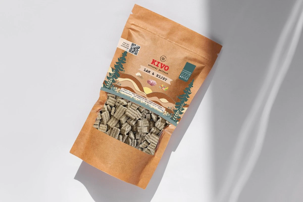 Kivo Petfood PROEFZAKJE Hondenbrokken Lam & Rijst 300 Gram - Koudgeperst - Glutenvrij 3 Kivo Petfood PROEFZAKJE Hondenbrokken Lam & Rijst 300 Gram - Koudgeperst - Glutenvrij