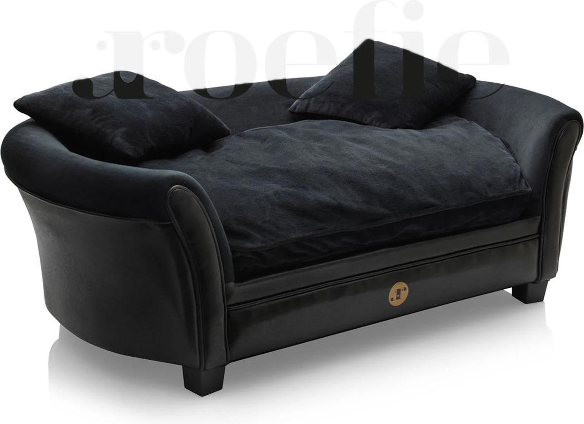 Luxe Hondensofa - Zwart - HIGH LIVING - 2 Kussens 3 Luxe Hondensofa - Zwart - HIGH LIVING - 2 Kussens