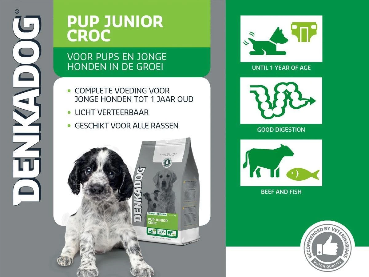 Denkadog Puppy/Junior Croc - Hondenvoer 4 Denkadog Puppy/Junior Croc - Hondenvoer - Afbeelding 2