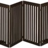 Relaxdays Veiligheidshekje Hout - 92 Cm Hoog - Kinderhek - Hondenhek - Inklapbaar - Bruin - 4 Panelen