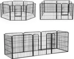 Merkloos Hondenren - Puppyren - Hondenkennel - 8 Kennelpanelen - Staal - 80 Cm Hoog - 640 Cm Omtrek - Uitbreidbaar 16 Merkloos Hondenren - Puppyren - Hondenkennel - 8 Kennelpanelen - Staal - 80 Cm Hoog - 640 Cm Omtrek - Uitbreidbaar -Hondenspeelgoed Winkel 1200x945