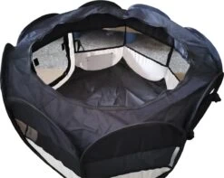 Dailyibed Opvouwbare Puppyren - Zwart - 115x115x58 Cm - Incl. Draagtas - Incl. Voederbak -Hondenspeelgoed Winkel 1200x958 7