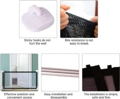 Merkloos ACE Pets – Oprolbaar Hondenrek Voor Binnen - Traphekje Hond Zonder Boren - Veiligheidshek Deurhekje - 180 X 72 Cm - Zwart 16 Merkloos ACE Pets – Oprolbaar Hondenrek Voor Binnen - Traphekje Hond Zonder Boren - Veiligheidshek Deurhekje - 180 X 72 Cm - Zwart -Hondenspeelgoed Winkel 1200x992 5