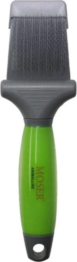 Moser Premium Slicker Borstel - Hondenvachtborstel - Groen Grijs -Hondenspeelgoed Winkel 352x1200