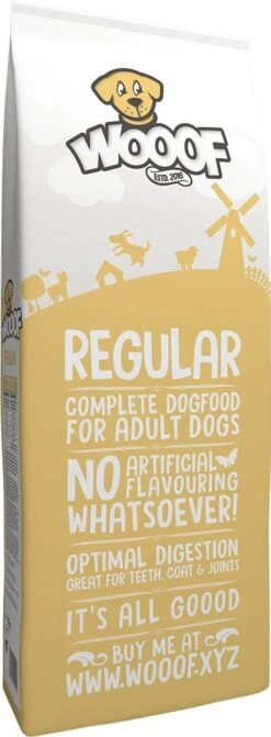 WOOOF Regular 18KG - Geperst Hondenvoer - Geperste Hondenbrokken - Droogvoer - 18KG -Hondenspeelgoed Winkel 442x1200