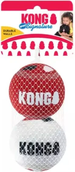 KONG Signature Speelballen S - Steviger Dan Tennisballen - Niet Schurend Materiaal - Speelbal Voor Honden - 3 Stuks -Hondenspeelgoed Winkel 523x1200