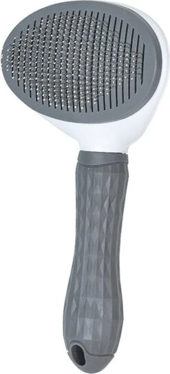 Kattenborstel - Hondenborstel - Pluizenverwijderaar - Haarverwijderaar Voor Huisdieren - Hondenkam - Kattenkam - Huisdierhaar Verwijderaar - Ontpluizer - Kattenhaar & Hondenhaar Verwijderaar - Voor Langharig & Kortharig - Grijs -Hondenspeelgoed Winkel 546x1200