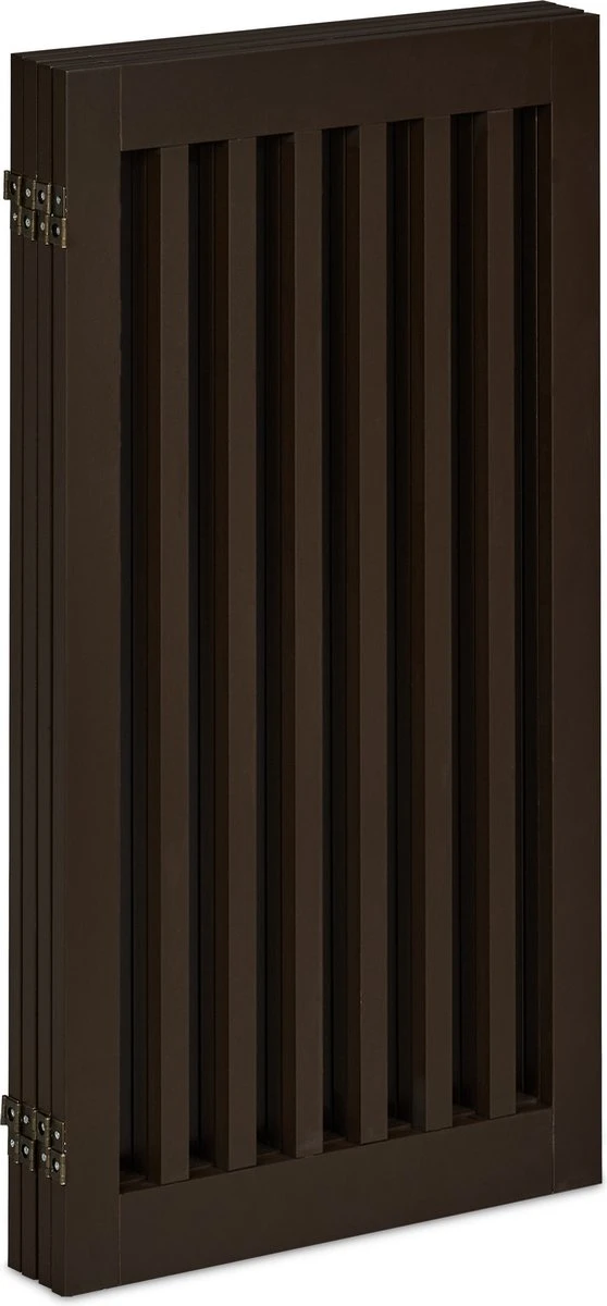 Relaxdays Veiligheidshekje Hout - 92 Cm Hoog - Kinderhek - Hondenhek - Inklapbaar - Bruin - 4 Panelen 4 Relaxdays Veiligheidshekje Hout - 92 Cm Hoog - Kinderhek - Hondenhek - Inklapbaar - Bruin - 4 Panelen - Afbeelding 2