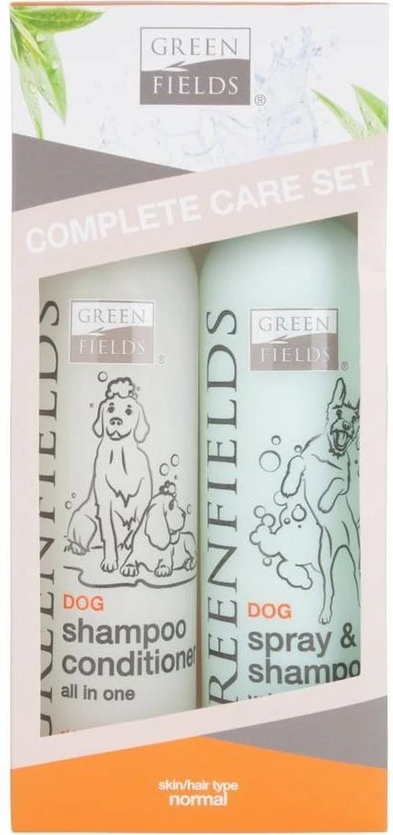 Greenfields Vacht Verzorging Set Voor Honden Shampoo, Conditioner & Droogshampoo 3 Greenfields Vacht Verzorging Set Voor Honden Shampoo, Conditioner & Droogshampoo