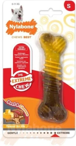 Nylabone Extreme Kauwbot Met Rund- En Kaassmaak - Voor Krachtige Kauwers - In S/M/XL - X-Large 25 Nylabone Extreme Kauwbot Met Rund- En Kaassmaak - Voor Krachtige Kauwers - In S/M/XL - X-Large -Hondenspeelgoed Winkel 628x1200