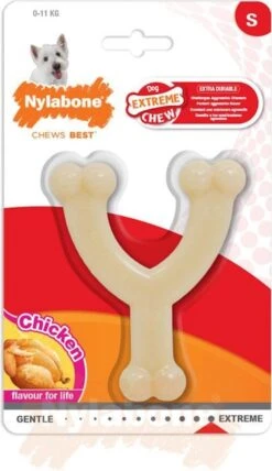 Nylabone Extreme Kauwbot Vorkbeen - Voor De Krachtigste Kauwers - Bizon Of Kipsmaak - S/M/L - Smaak: Bizon, Maat: Large -Hondenspeelgoed Winkel 692x1200 2