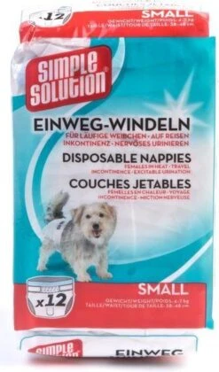 Simple Solution Wegwerp Honden Luier - SMALL 12 ST 38-48 CM -Hondenspeelgoed Winkel 706x1200