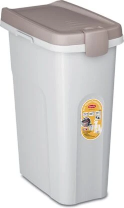 Stefanplast Voerton 25 Liter Wit / Bruin Voor Circa 10 Kg. Hondenvoer -Hondenspeelgoed Winkel 714x1200 1