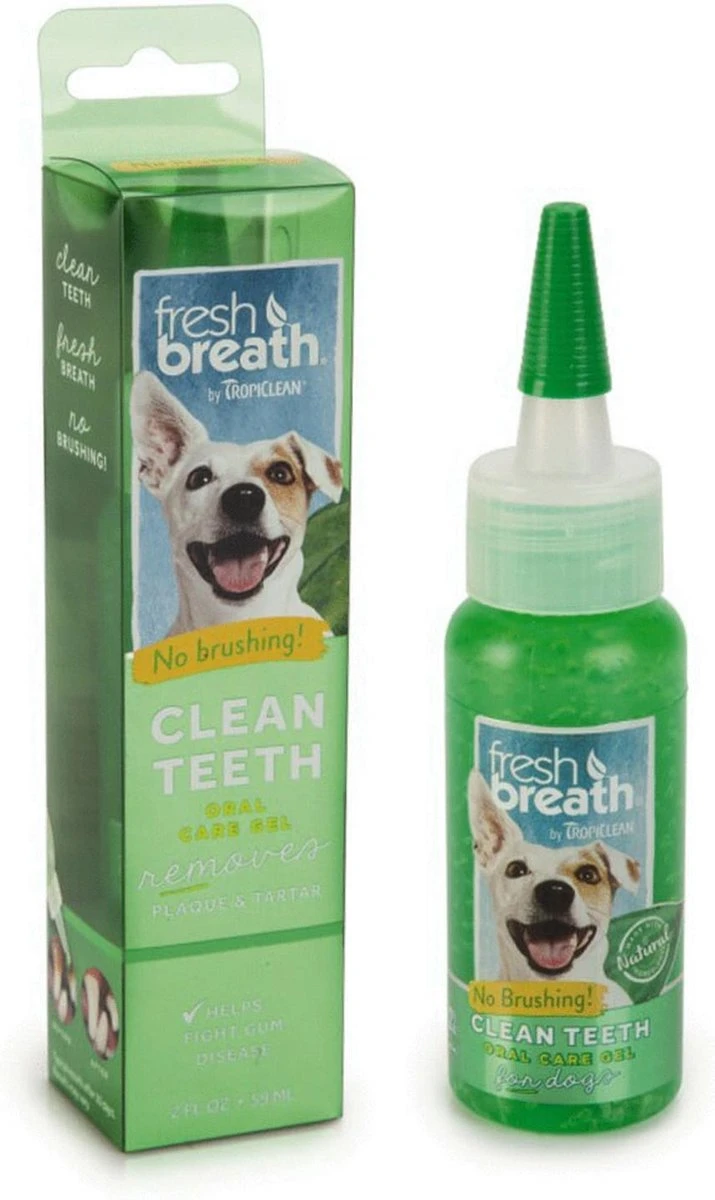 Tropiclean Fresh Breath Clean Teeth Oral Care Gel - Gebitsverzorging - Mint 59 Ml 6 Tropiclean Fresh Breath Clean Teeth Oral Care Gel - Gebitsverzorging - Mint 59 Ml - Afbeelding 4