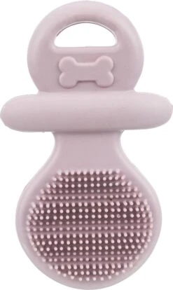 Merkloos Fopspeen Natuurrubber Paars 9 Cm ( Honden Bijtring Puppy )