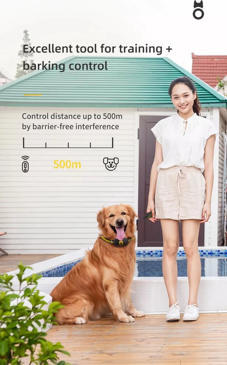 Anti Blafband EN Trainingshalsband In 1 - UNIEK SYSTEEM - 1000m Bereik - 100 Levels 5 Anti Blafband EN Trainingshalsband In 1 - UNIEK SYSTEEM - 1000m Bereik - 100 Levels - Afbeelding 3