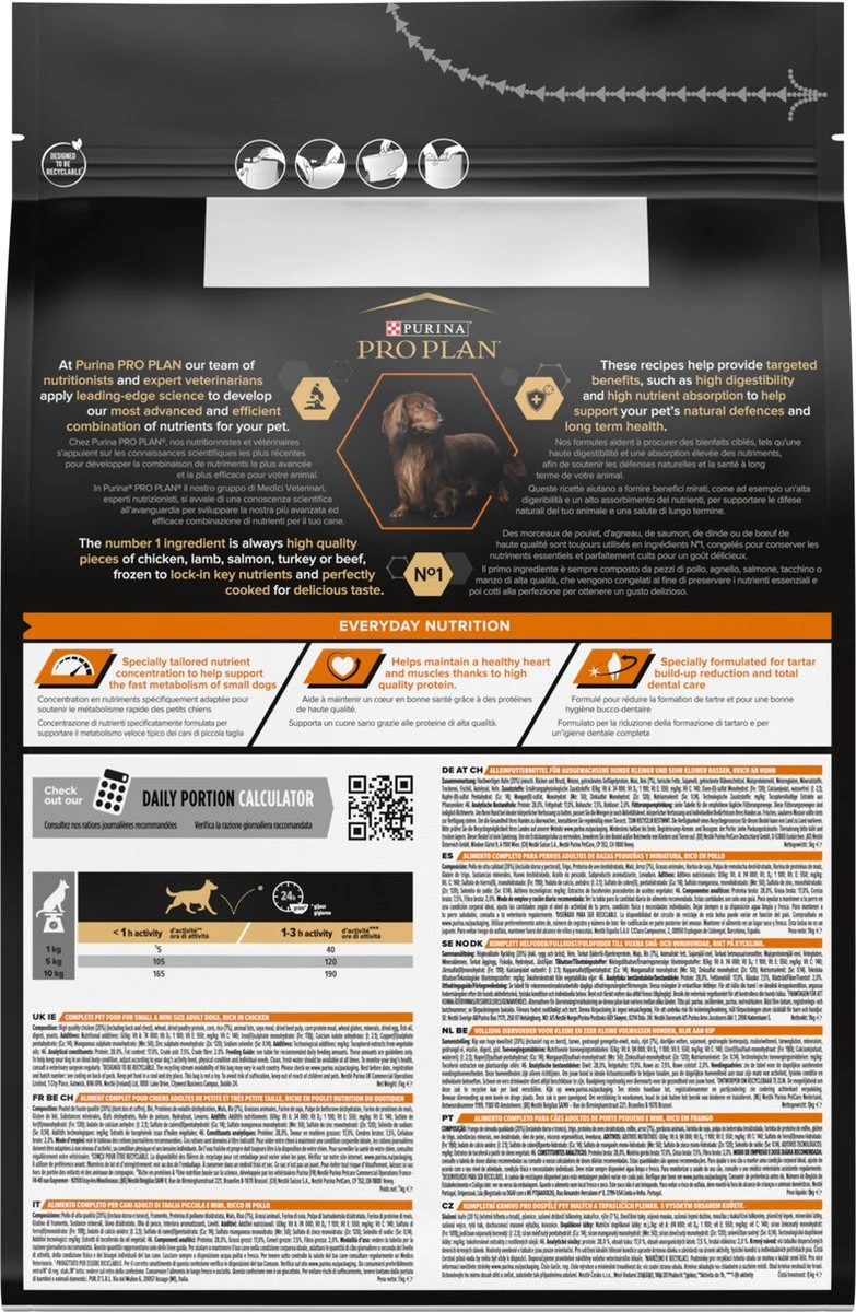 Pro Plan Everyday Nutrition Adult Small & Mini - Honden Droogvoer - Kip - 3 Kg 10 Pro Plan Everyday Nutrition Adult Small & Mini - Honden Droogvoer - Kip - 3 Kg - Afbeelding 8
