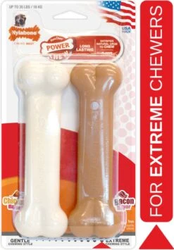Nylabone Dura Chew Twin Pack Bacon & Chicken Bone Wolf -Hondenspeelgoed Winkel 834x1200 1