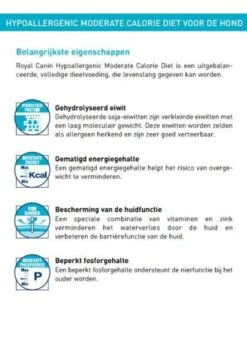 Royal Canin Hypoallergenic Moderate Calorie - Hondenvoer - 14 Kg -Hondenspeelgoed Winkel 838x1200