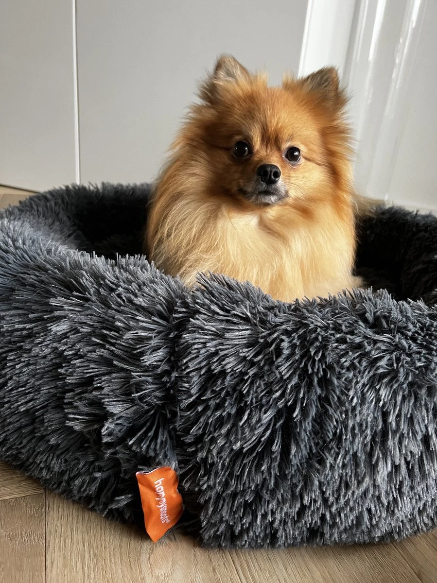 Happysnoots Hondenmand Met Rits - 80cm - Hondenbed - Donut Dog Bed - Fluffy - Grijs - Wasbaar 12 Happysnoots Hondenmand Met Rits - 80cm - Hondenbed - Donut Dog Bed - Fluffy - Grijs - Wasbaar - Afbeelding 10