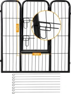 Merkloos Hondenren - Puppyren - Hondenkennel - 8 Kennelpanelen - Staal - 80 Cm Hoog - 640 Cm Omtrek - Uitbreidbaar 17 Merkloos Hondenren - Puppyren - Hondenkennel - 8 Kennelpanelen - Staal - 80 Cm Hoog - 640 Cm Omtrek - Uitbreidbaar -Hondenspeelgoed Winkel 907x1200 1