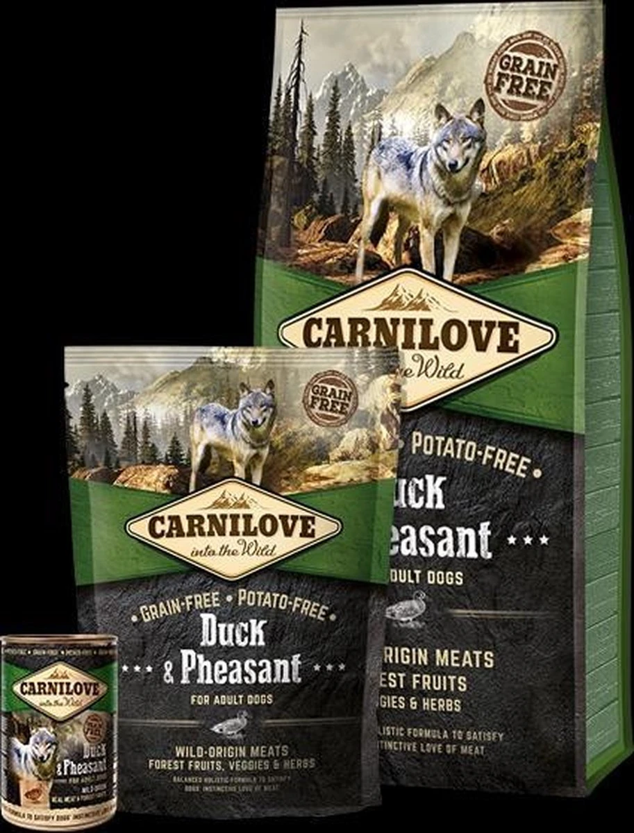 Carnilove Adult Granenvrij Hondenvoer Eend & Fazant 12kg Met 70% Vlees! 5 Carnilove Adult Granenvrij Hondenvoer Eend & Fazant 12kg Met 70% Vlees! - Afbeelding 3