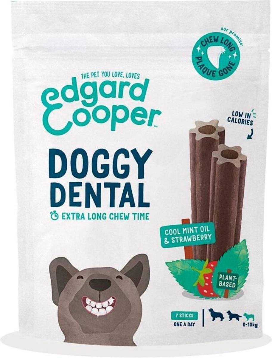 Merkloos Edgard & Cooper Doggy Dental Sticks Aardbei - Frisse Muntolie Small 12 Merkloos Edgard & Cooper Doggy Dental Sticks Aardbei - Frisse Muntolie Small - Afbeelding 10