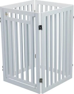 Trixie Hondenhek Met Deur Wit - 60-160 X 81 CM -Hondenspeelgoed Winkel 947x1200