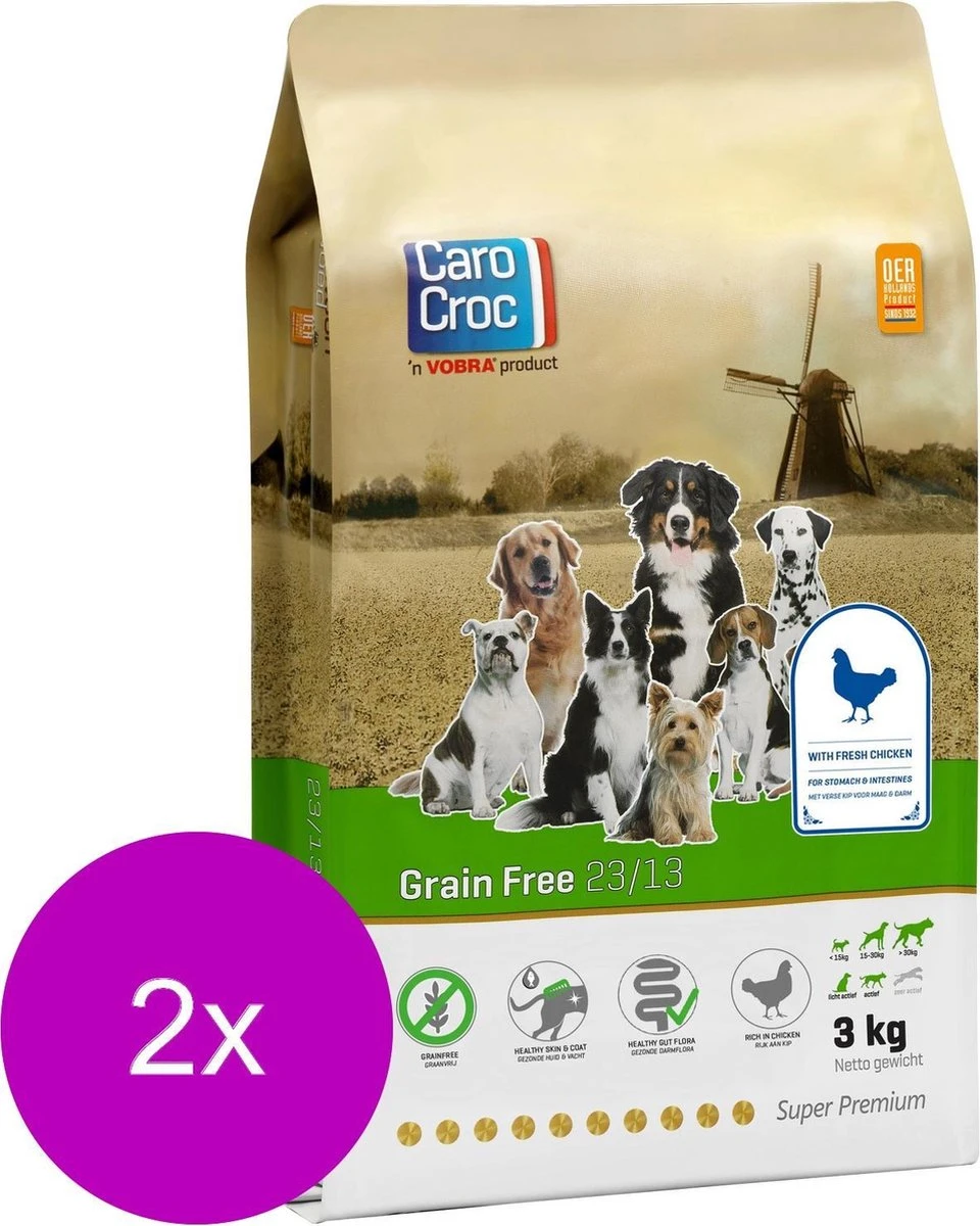 Carocroc Grain Free Gevogelte&Aardappel&Bieten - Hondenvoer - 2 X 3 Kg 4 Carocroc Grain Free Gevogelte&Aardappel&Bieten - Hondenvoer - 2 X 3 Kg - Afbeelding 2