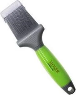 Moser Premium Slicker Borstel - Hondenvachtborstel - Groen Grijs -Hondenspeelgoed Winkel 963x1200