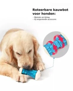 3-in-1 Hondenkauwbot - Gebitsverzorging - IQ Training - Voedsel Afgifte Functie - Geometrisch Ontwerp - Duurzaam & Milieuvriendelijk - Kauwbot - Honden - Hondenbot - Rood -Hondenspeelgoed Winkel 972x1200 1