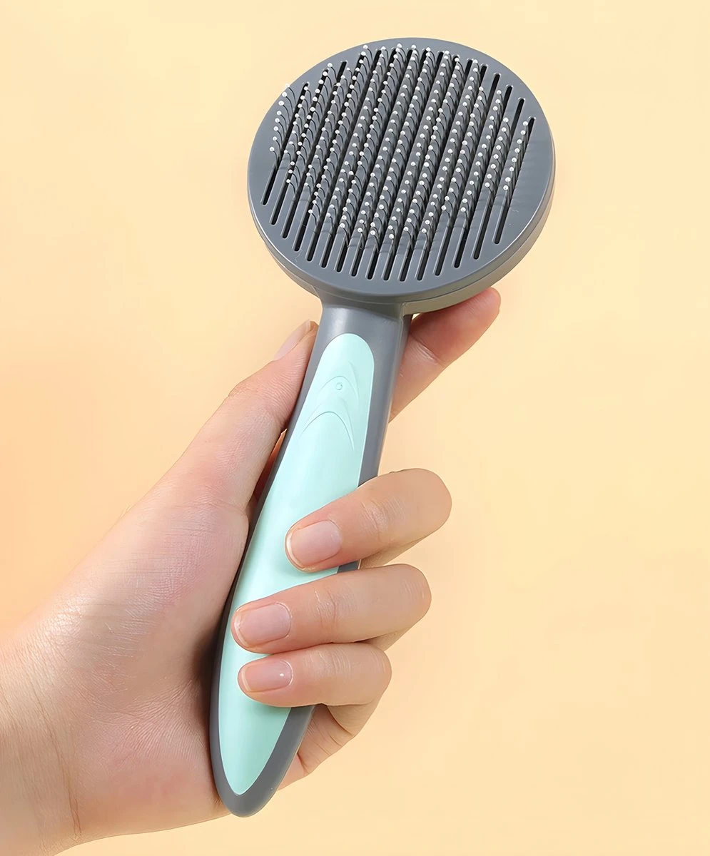 Pakeway T9 - Kattenborstel - Zelfreinigende Kattenkam - Groen - Massageborstel - 19,3 Cm 6 Pakeway T9 - Kattenborstel - Zelfreinigende Kattenkam - Groen - Massageborstel - 19,3 Cm - Afbeelding 4